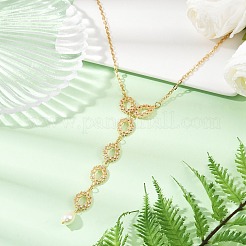 Комплекты из латунных подвесок и серег с микропаве из кубического циркония SJEW-JS01325