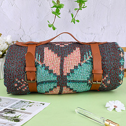 Искусственная кожа с ремешком для коврика для йоги из сплава&nbsp;AJEW-CL0001-99A-02