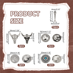 Застежки для галстука-боло из сплава DIY-PH0022-64