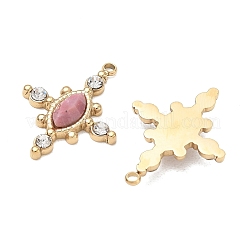 Pendentifs œil de cheval en rhodonite naturelle facettée&nbsp;GG-CBA50CD-08G-04