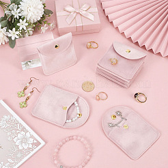 12 pochette de rangement en velours avec bouton-pression pour boucles d'oreilles&nbsp;ABAG-UN0001-17A