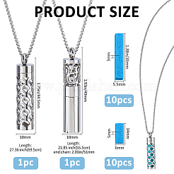 2 шт. 2 стиля ожерелья из нержавеющей стали в виде флаконов духов&nbsp;NJEW-FH0001-31