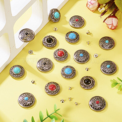 16 шт. 8-х стилевых декоративных заклепок из сплава BUTT-TA0001-17