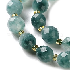 Окрашенные природные белый нефрит бисер пряди G-N342-149I-29