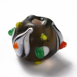 Ручной работы ухабистым Шарики Lampwork LAMP-E023-02
