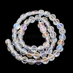 Стеклянные бусины с гальваническим покрытием &nbsp;EGLA-L045-G-AB01