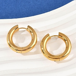 Pendientes de aro pulidos de acero inoxidable 202&nbsp;EJEW-M106-02G-05