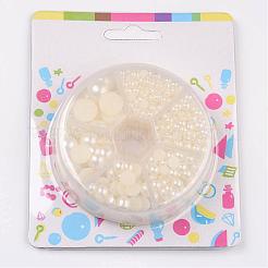 1box abs пластмассовые имитационные жемчужные купольные кабошоны&nbsp;SACR-JP0001-24