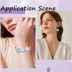 200 шт. 10-цветные прозрачные стеклянные колпачки для бусин&nbsp;DGLA-YW0001-67