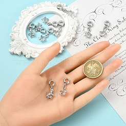 10 шт. сплав кристалл горный хрусталь звезда европейские подвески шармы&nbsp;MPDL-YW0001-06