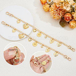 2 шт. латунная подвеска в виде сердца из алюминия панцирная цепочка сумка декоративные цепи&nbsp;HJEW-PH02247