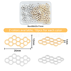 20 шт. филигранные соединительные элементы из нержавеющей стали 201 двух цветов STAS-DC0011-46