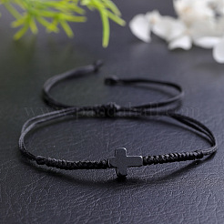 3 шт. браслет из синтетического камня с перекрестным плетением и регулируемым размером.&nbsp;CC2534-2