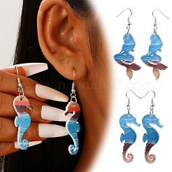 7 пара акриловых висячих серег 1 стилей&nbsp;EJEW-CJ0001-06