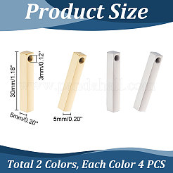 8 шт. подвески из нержавеющей стали 304 двух цветов&nbsp;FIND-UN0004-05