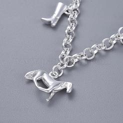 Лошади шарм браслеты тема латуни для женщин BJEW-BB12480