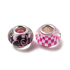 Европейские бусины из прозрачной смолы с печатью RESI-C063-03D