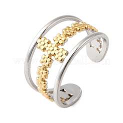 Регулируемые открытые манжетные кольца из нержавеющей стали 304 RJEW-V011-03GP