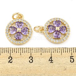 Покрытие стойки латунь микропаве прозрачные подвески из кубического циркония KK-F089-02G