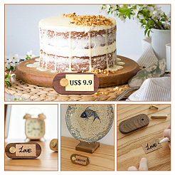 2 комплект настольных деревянных ценников AJEW-FG0002-86