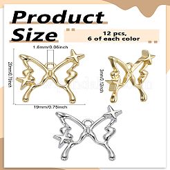 12шт 2 цвета подвески из сплава с покрытием стойки&nbsp;FIND-LP0005-48