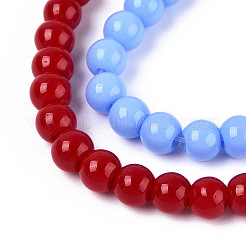 Непрозрачные сплошные цветные стеклянные бусины&nbsp;GLAA-N058-6mm-A01