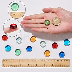 Cabochons en verre transparent à dos plat&nbsp;GLAA-GF0001-03