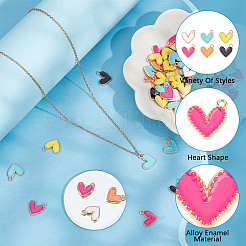 96шт 6 цвета сплава эмаль подвески&nbsp;ENAM-DC0001-64