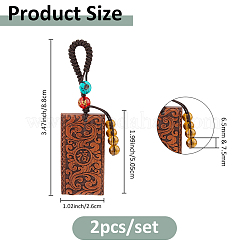 2 шт. подвесные украшения из дерева и полиэстера из ПВХ KEYC-FH0001-65