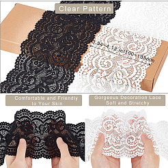 Accessoires de costume brodés en dentelle 4.5~5 yard 2 couleurs&nbsp;DIY-GF0005-04
