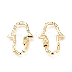 Латунь микропаве кубический цирконий винт карабин подвески с замком KK-M206-09G-01