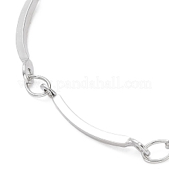 Anlaufgeschützte Gliederkettenarmbänder aus 304er Edelstahl mit gebogenen Stegen&nbsp;BJEW-K266-13P