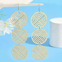 Плоские круглые серьги-подвески из сплава FS-WG3E16A-01