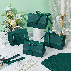 Bolsas plegables de papel para dulces de boda con asa redonda de perlas de imitación de plástico y cinta.&nbsp;CON-WH0115-20B-01