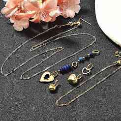 Подвеска в форме круглого сердца из натурального лазурита SJEW-Q002-06G