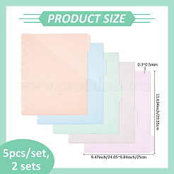 5 pz fogli divisori per indice di quaderno in plastica PP&nbsp;AJEW-WH0609-083A