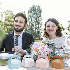 40 stücke 4 farben falten rechteck papier tragbare cupcake geschenk lagerung box&nbsp;CON-UN0001-09