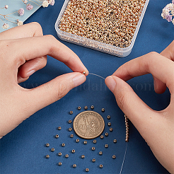 1500 шт. латунные твердые бусины KK-PH0005-90B