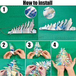 3 шт. 3 стиля пластиковых подвесных украшений для елки&nbsp;DIY-GF0011-69