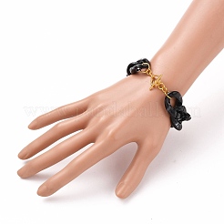 Акриловые браслеты-цепочки с кубинскими звеньями&nbsp;BJEW-JB05659