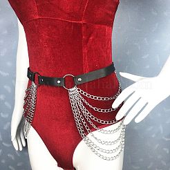Женские ремни-цепочки из сплава и многослойной искусственной кожи в стиле панк FS-WG2C119-02