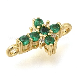 Шармы-соединители из латуни с паве из кубического циркония&nbsp;KK-M101-03B-G01