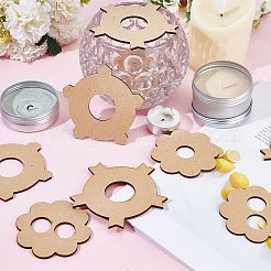 4 kit de porte-mèche en bois pour fleurs&nbsp;WOOD-DR0001-03B