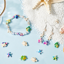 120 шт. 6 стиля синтетических бирюзовых бусин G-SC0002-86