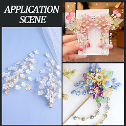 300 шт. 6 стиля АБС-пластиковые колпачки для бусин с имитацией жемчуга и акрила&nbsp;OACR-SC0002-35