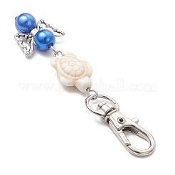 Подвеска в виде черепахи из акрила и синтетической бирюзы в виде ангела&nbsp;HJEW-JM03176