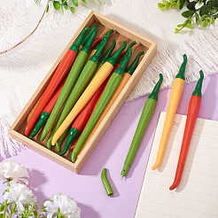 15 шт. 3-цветная пластиковая гелевая ручка в форме перца&nbsp;AJEW-TA0002-43