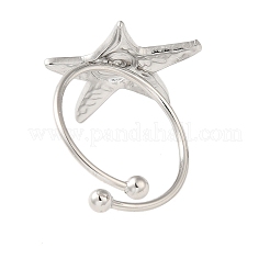 Открытое кольцо-манжета из нержавеющей стали марки 304&nbsp;RJEW-M167-08E-P