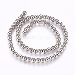 Chapelets de perles en hématite synthétique sans magnétique&nbsp;X-G-P277-06-6mm