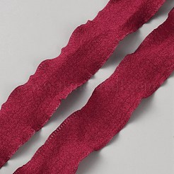 ポリエステル靴紐  暗赤色  1190x23x0.3mm&nbsp;AJEW-WH0348-848C